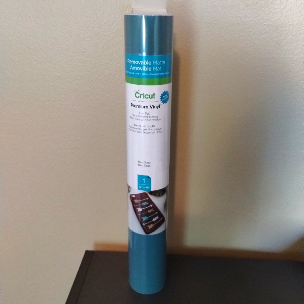 Cricut Premium Removable Vinyl, Sage Blue Matte, 12" x 48" NEW!